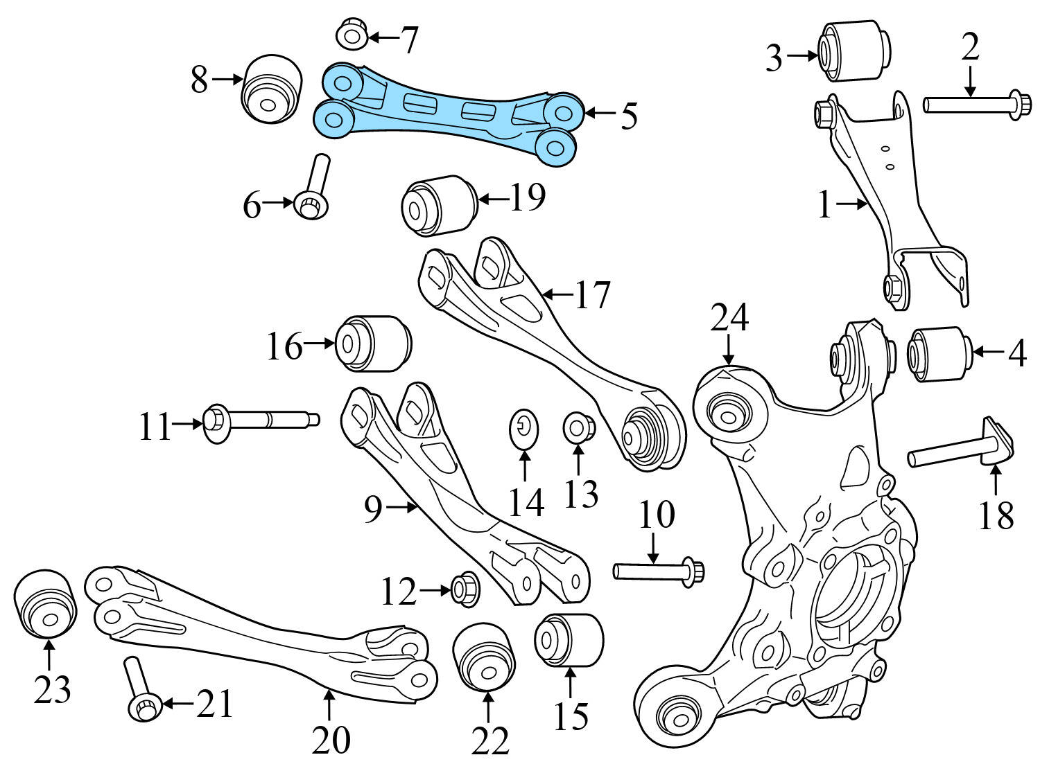 UPPER CONTROL ARM / GUIDE ROD