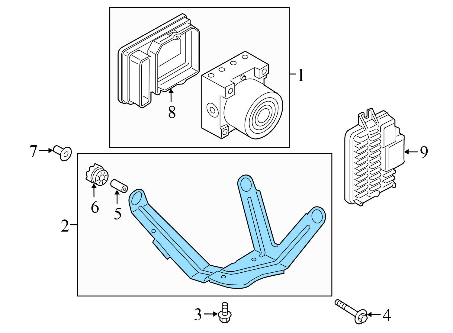 ABS PUMP / MODULE BRACKET