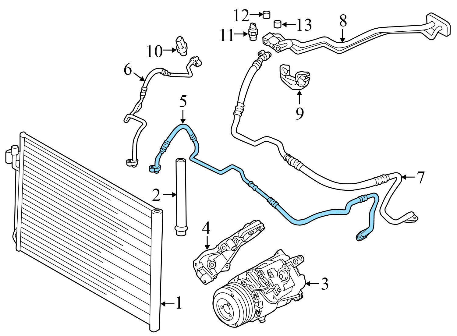 AC PRESSURE PIPE / LINE / HOSE