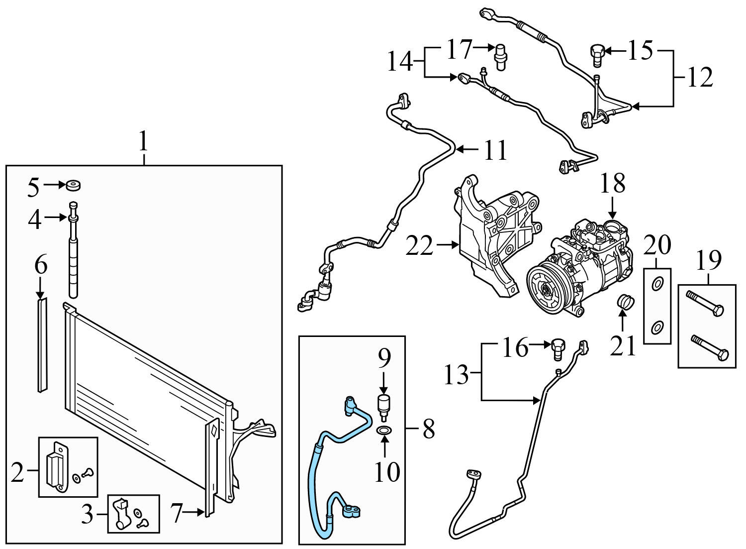 LOWER HIGH PRESSURE AC HOSE / LINE / PIPE