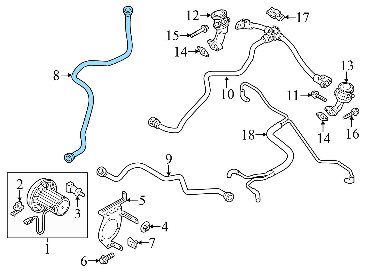 SECONDARY AIR PUMP HOSE / PIPE