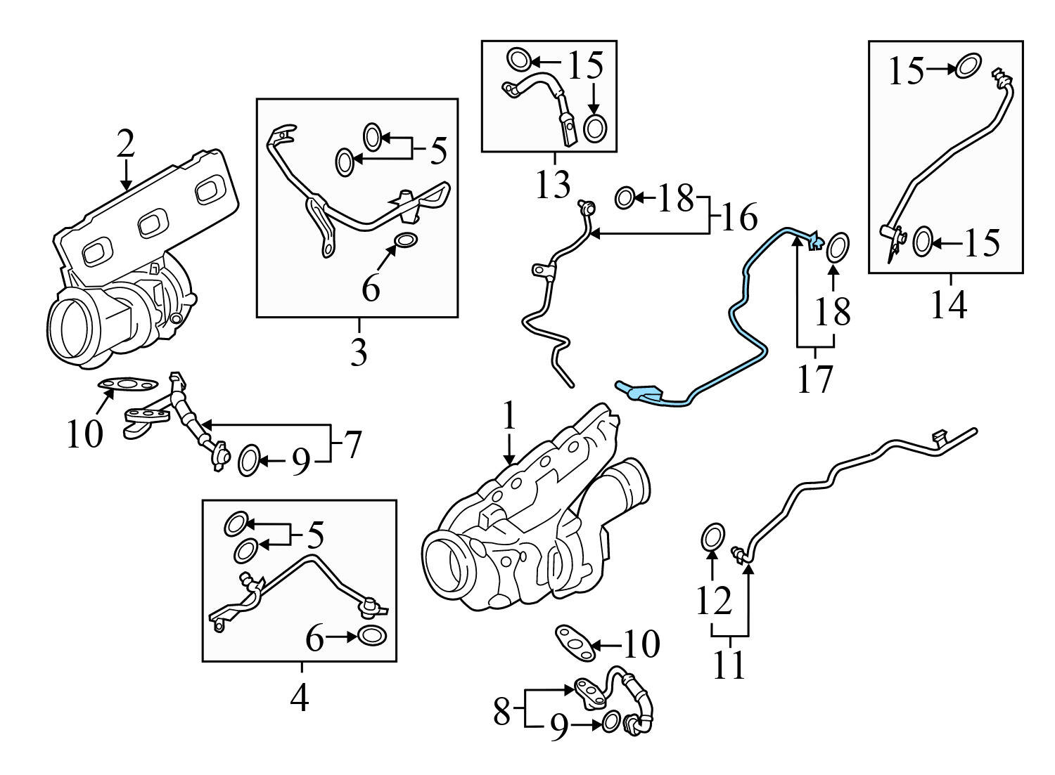 TURBO COOLANT LINE / PIPE (RETURN)