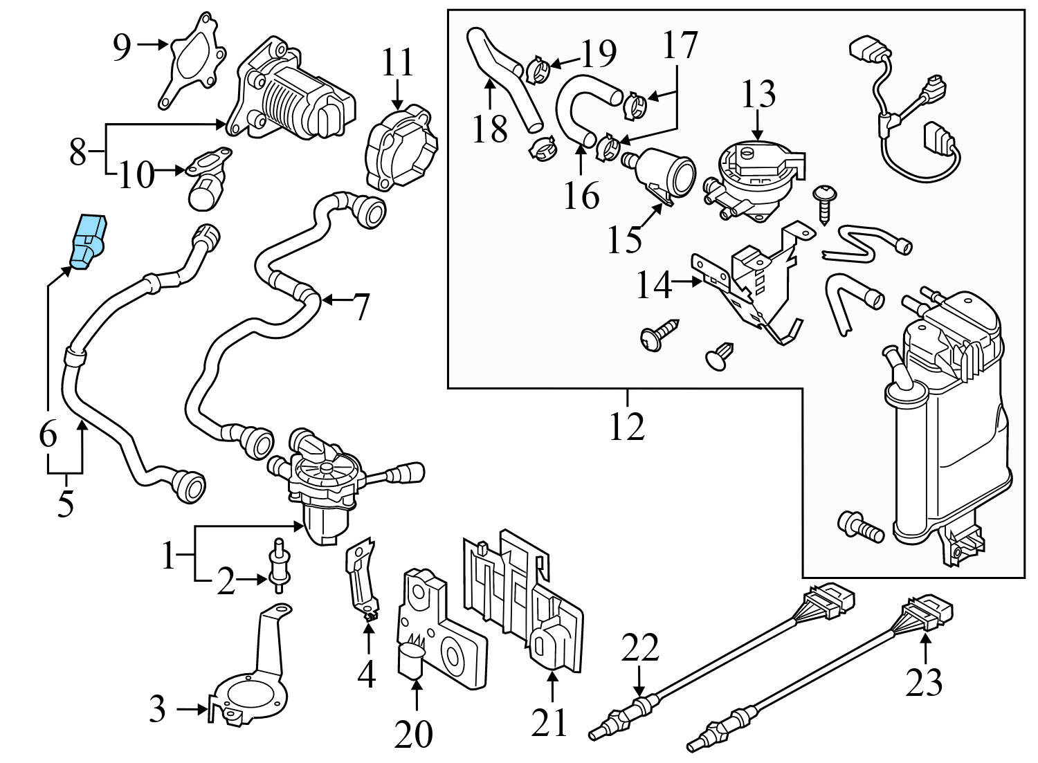 SECONDARY AIR PUMP PRESSURE SENSOR