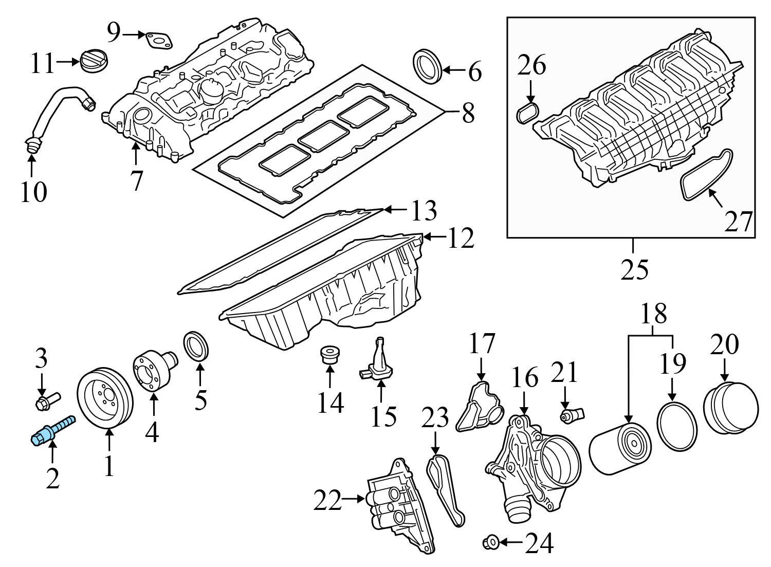 HARMONIC BALANCER / CRANKSHAFT PULLEY SCREW / BOLT