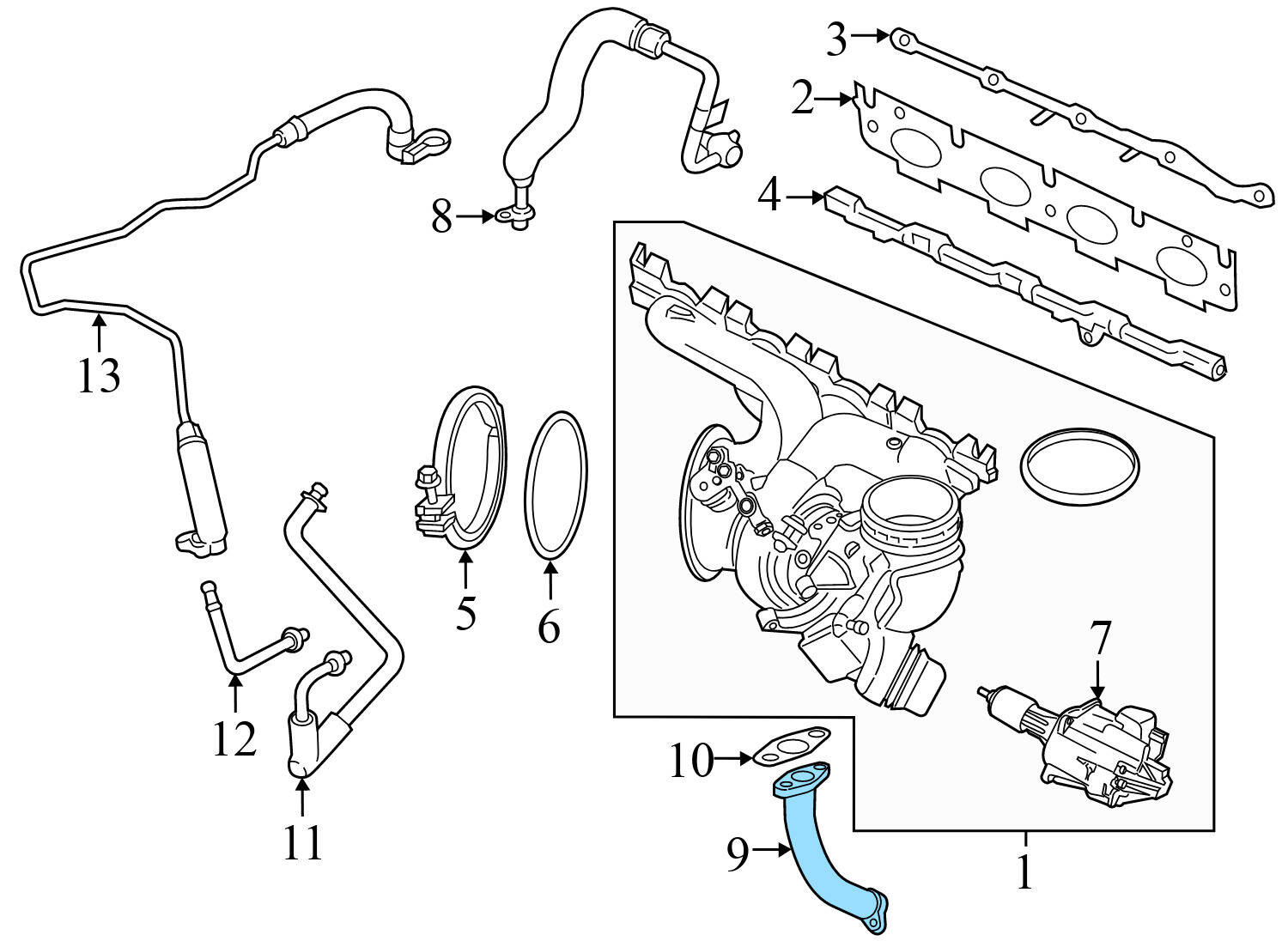 TURBO OIL PIPE / LINE (OUTLET)