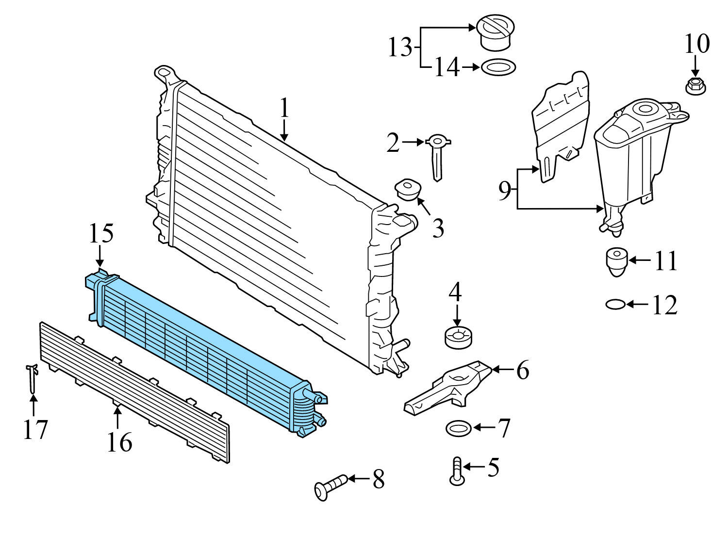 SUPERCHARGER INTERCOOLER (CENTER)
