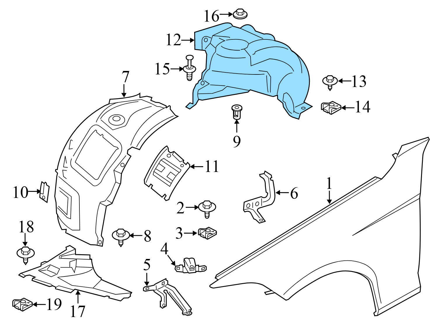 FENDER LINER / SPLASH GUARD (REAR)