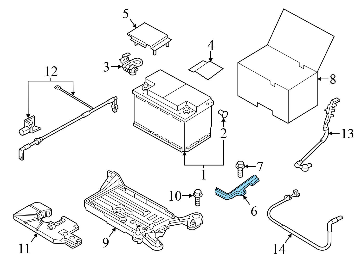 BATTERY HOLDER CLAMP / BRACKET