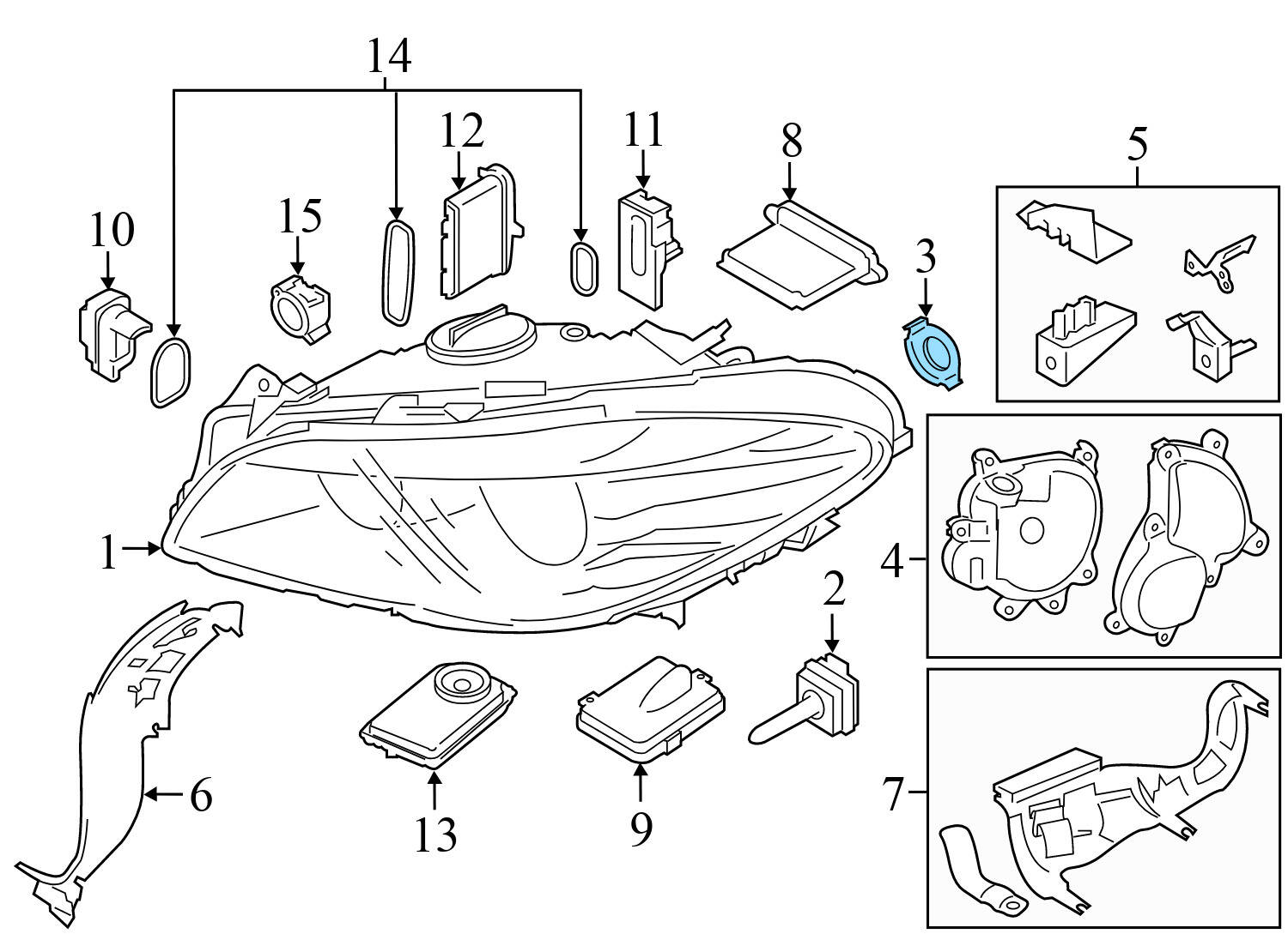HEADLIGHT BULB SOCKET / HOLDER