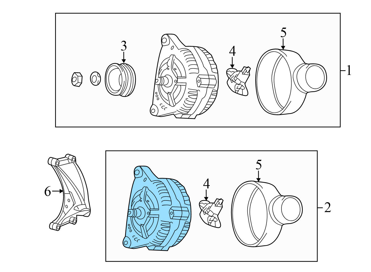 WATER-COOLED ALTERNATOR (190 AMP)