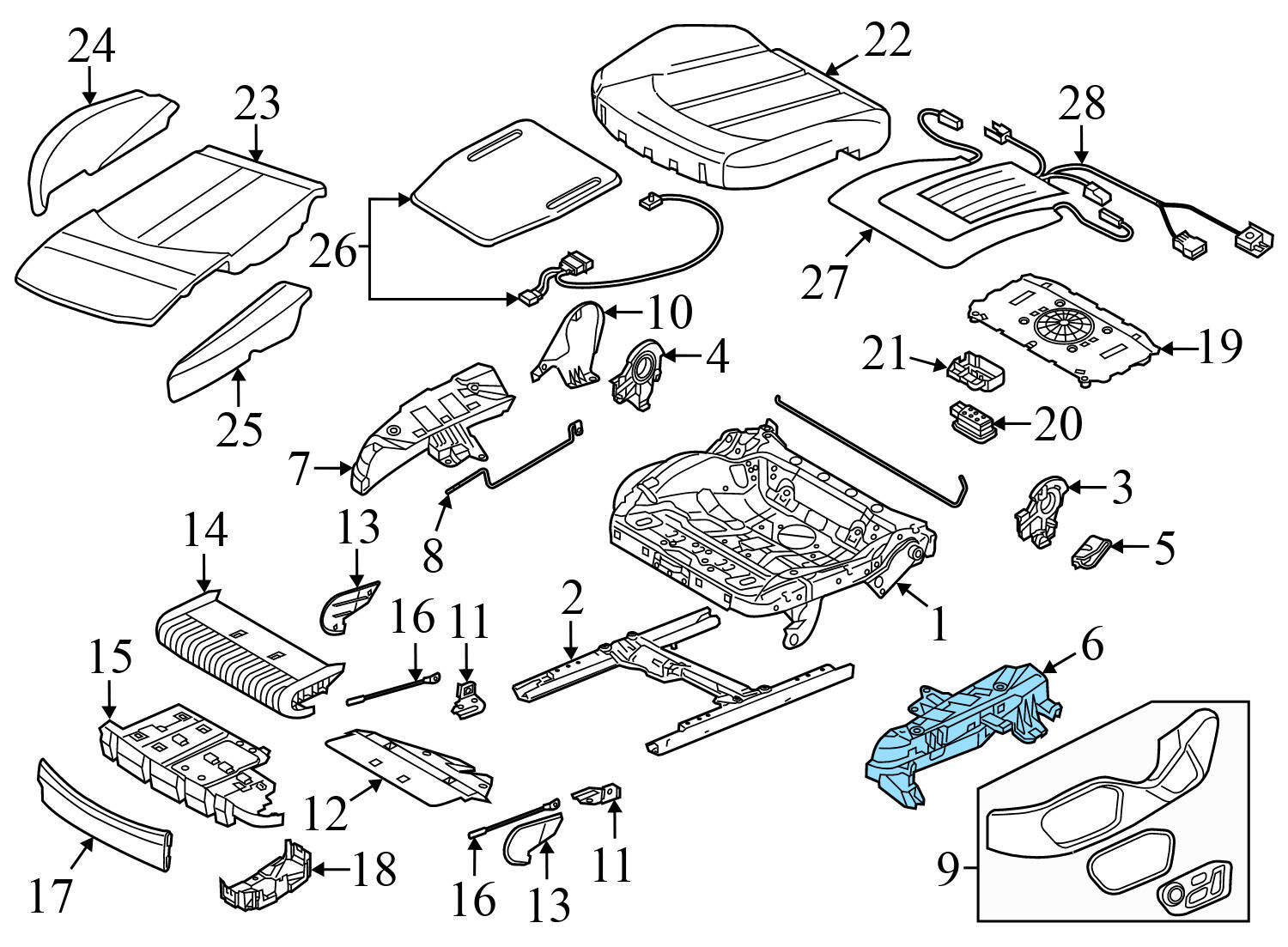 INNER SEAT TRIM BRACKET