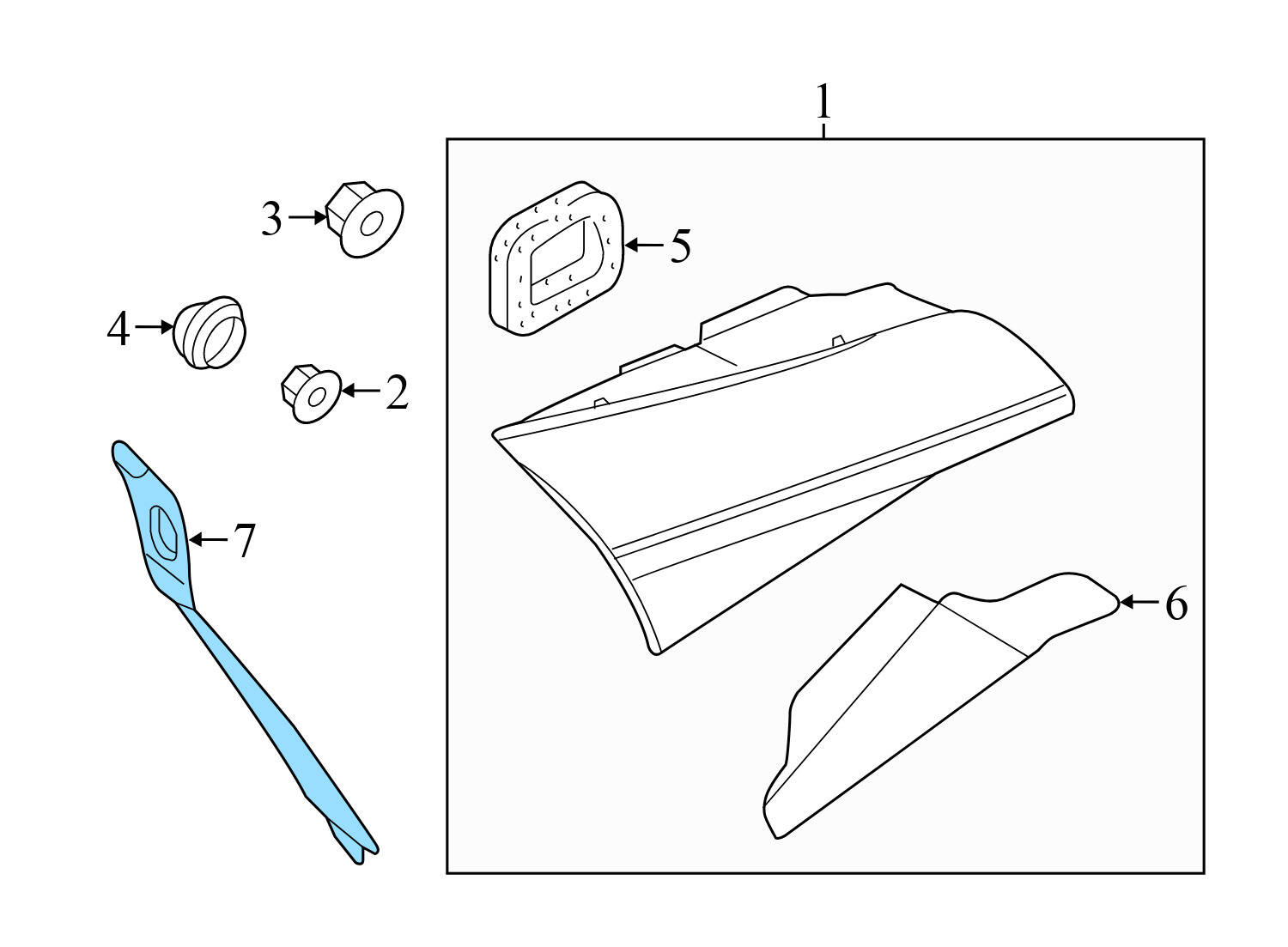 INNER TAIL LIGHT / LAMP TRIM
