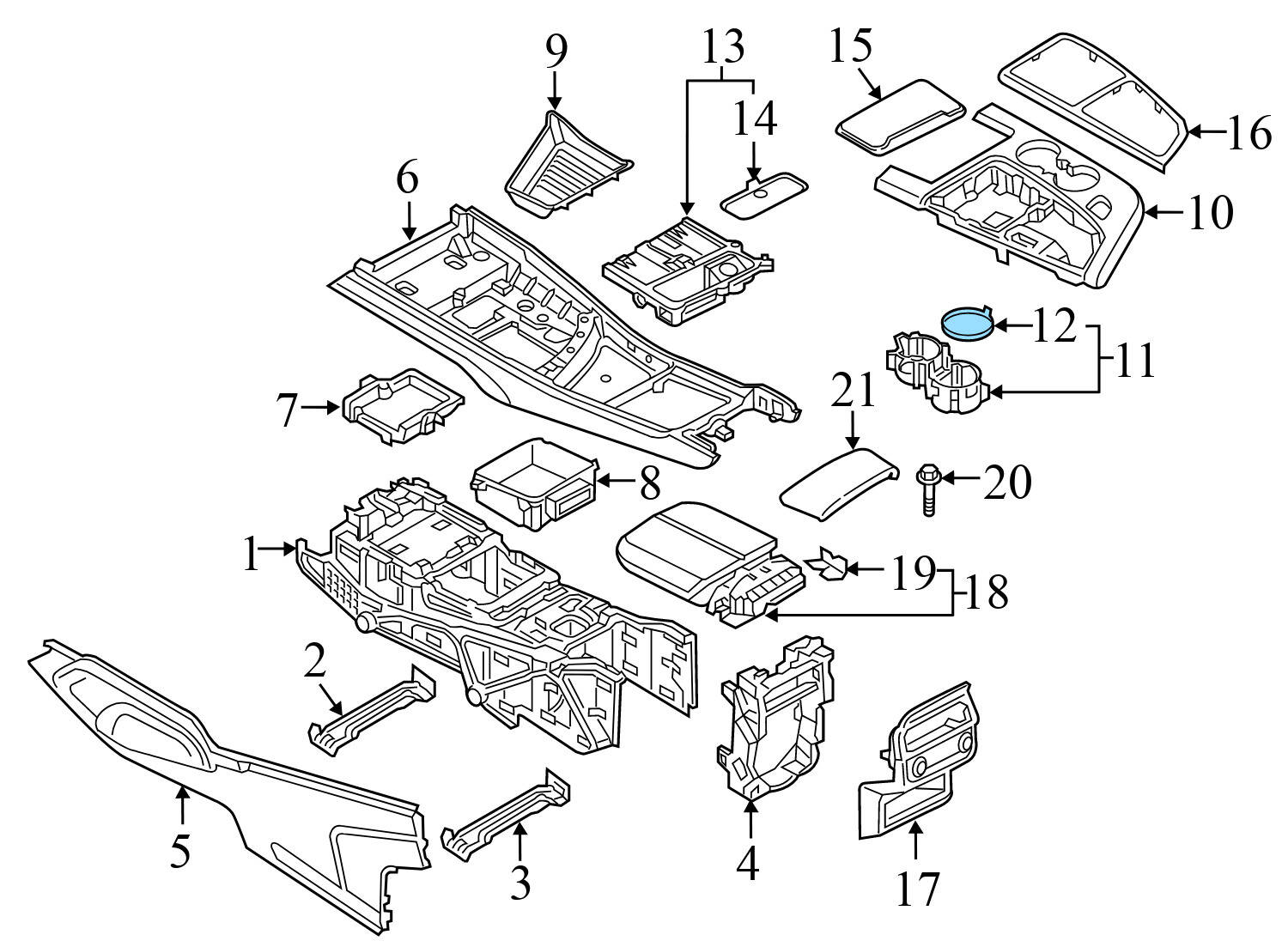 CONSOLE CUP HOLDER INSERT