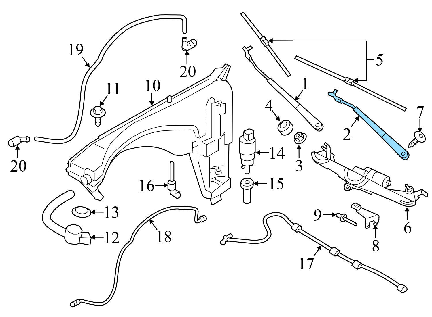 WINDSHIELD WIPER ARM
