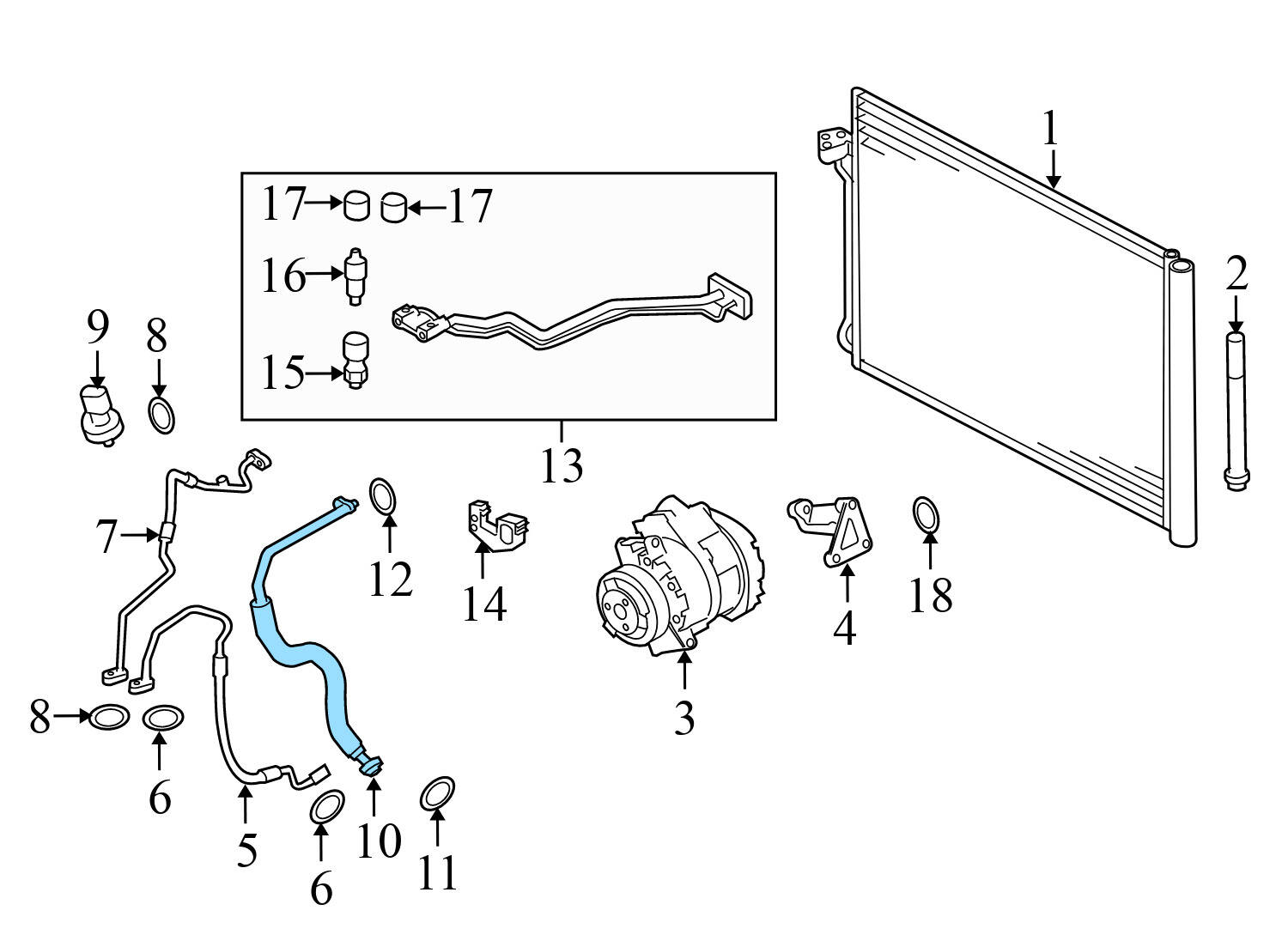 AC SUCTION PIPE / LINE / HOSE
