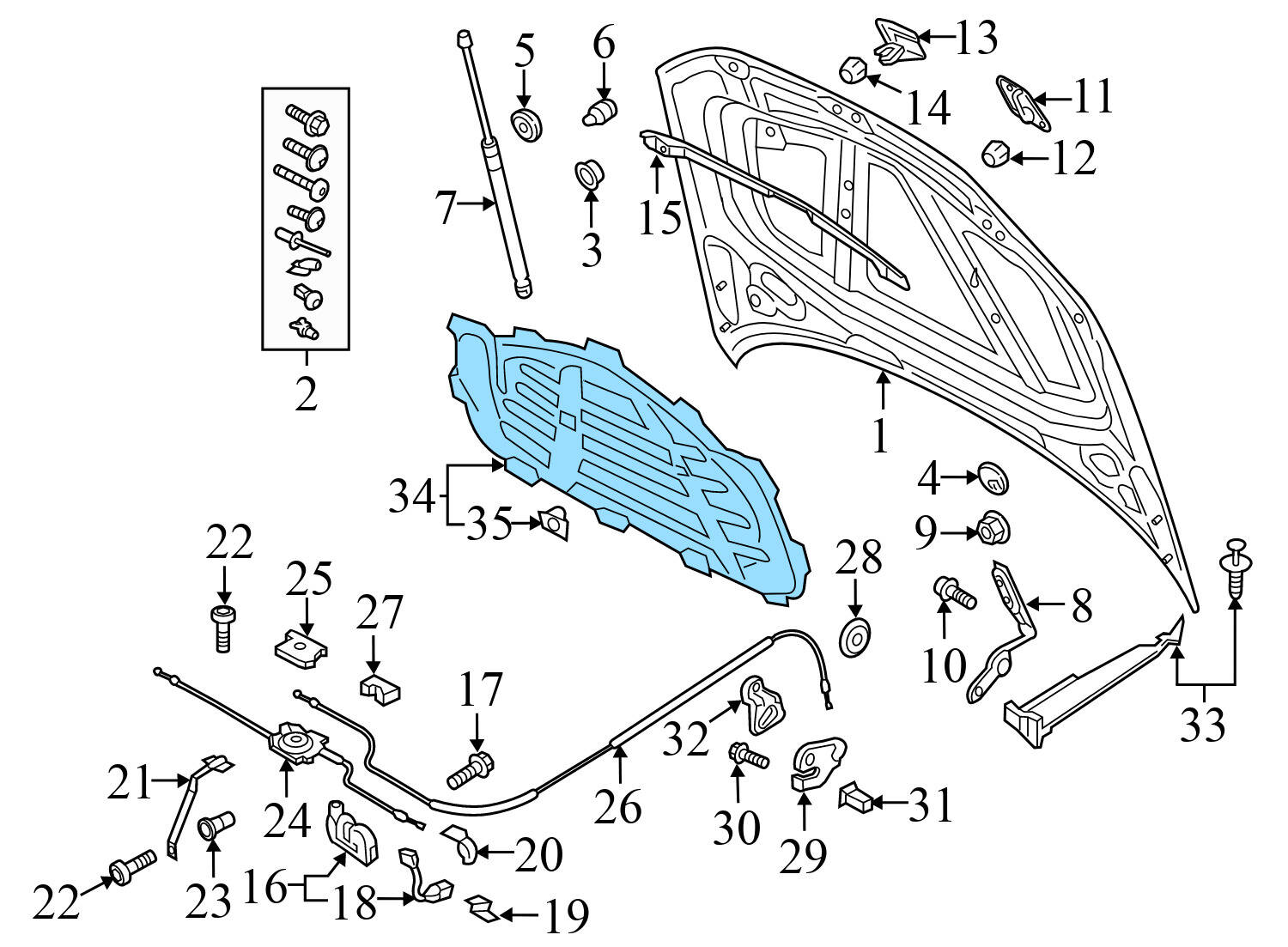 HOOD INSULATION / SOUND BLANKET