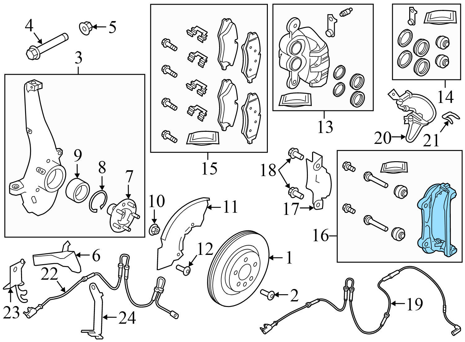 BRAKE CALIPER CARRIER / BRACKET
