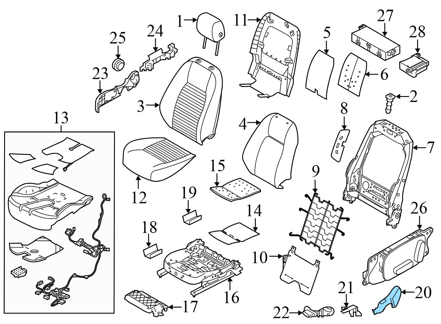SEAT TRIM / PANEL (INNER)