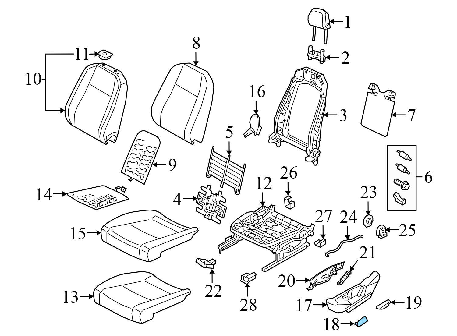 SEAT TRIM PANEL COVER / CAP