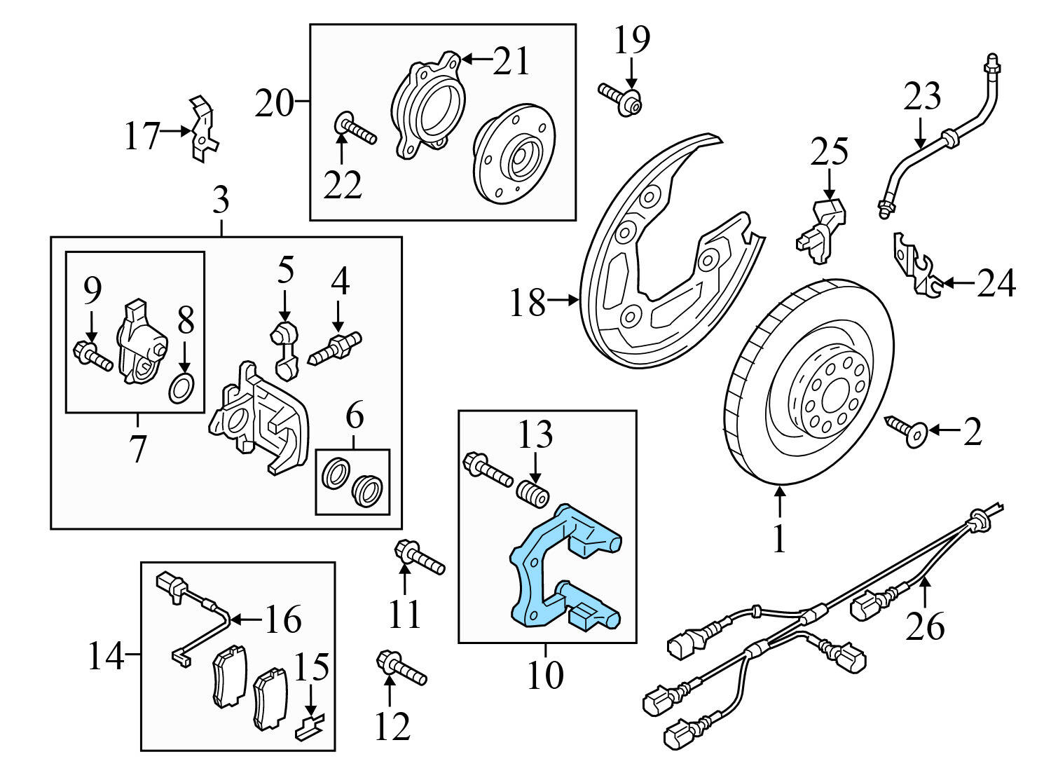 BRAKE CALIPER CARRIER / BRACKET