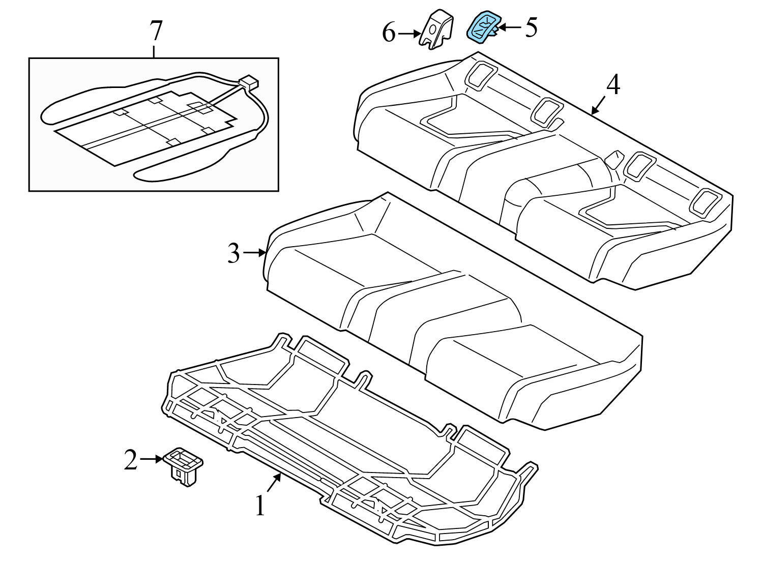 CHILD SEAT SAFETY LATCH TRIM / COVER