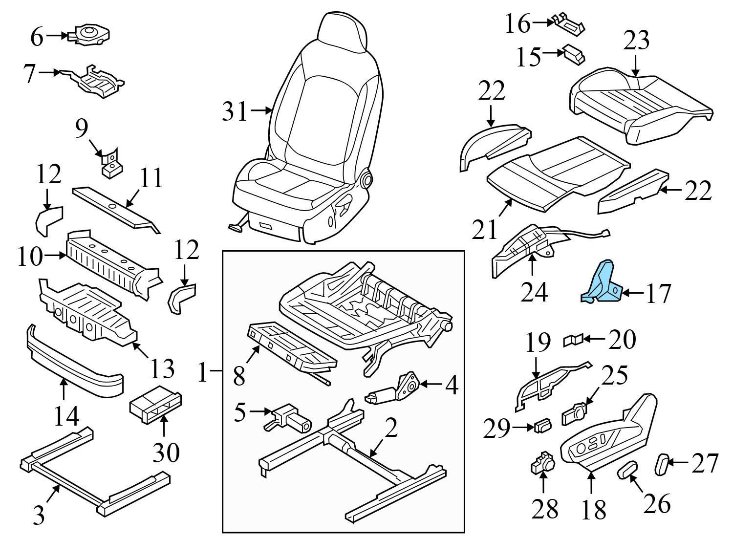 INNER SEAT TRIM PANEL