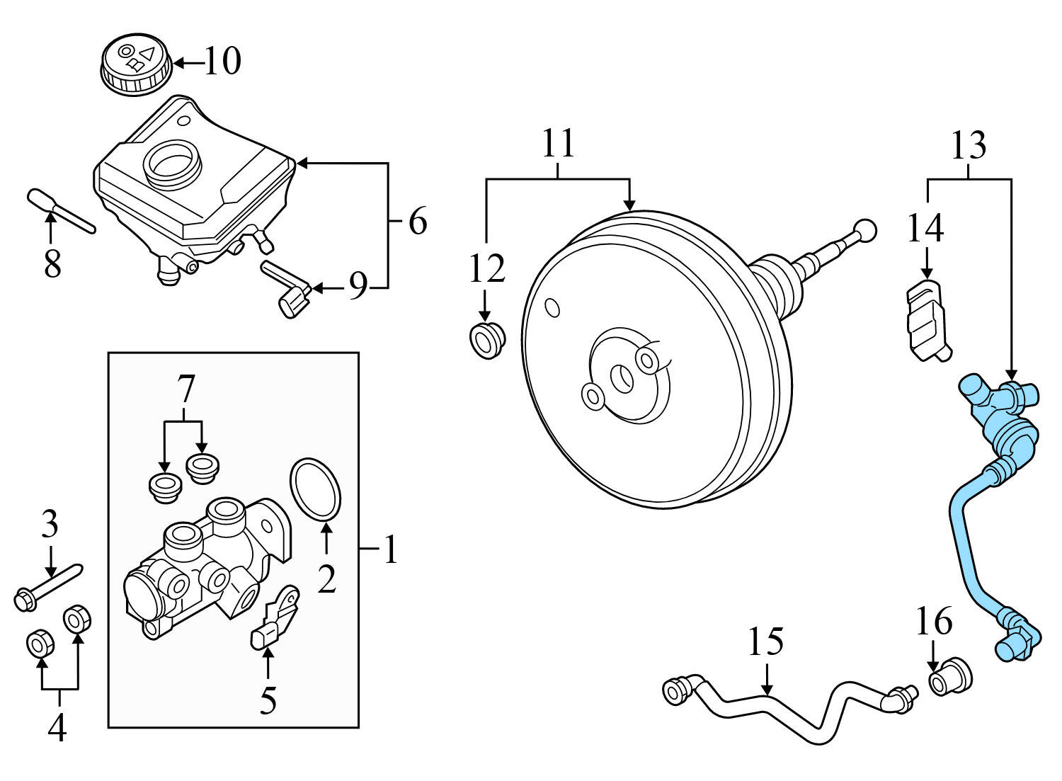 BRAKE BOOSTER VACUUM HOSE / LINE / TUBE