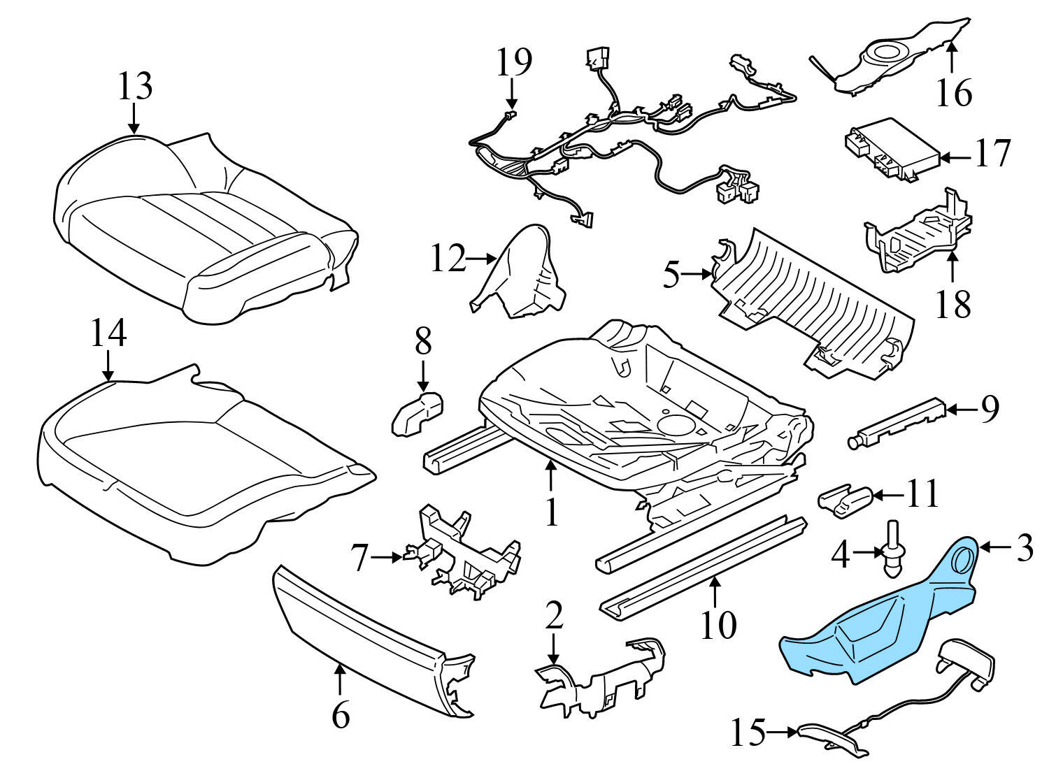 SEAT FRAME TRIM PANEL