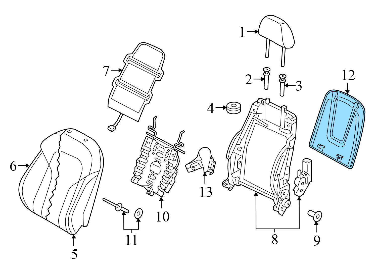 SEAT BACK PANEL w/ NET