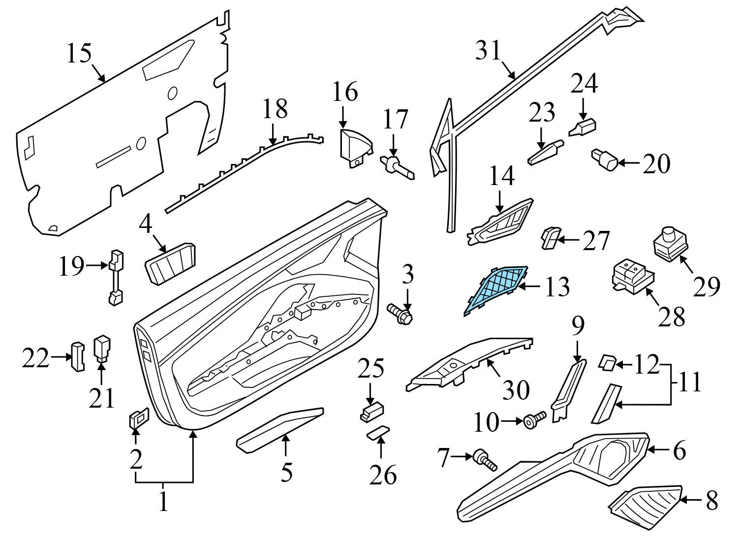 DOOR SPEAKER GRILLE / COVER