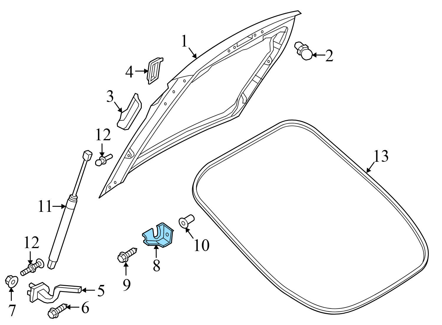 TRUNK / HATCH HINGE COVER