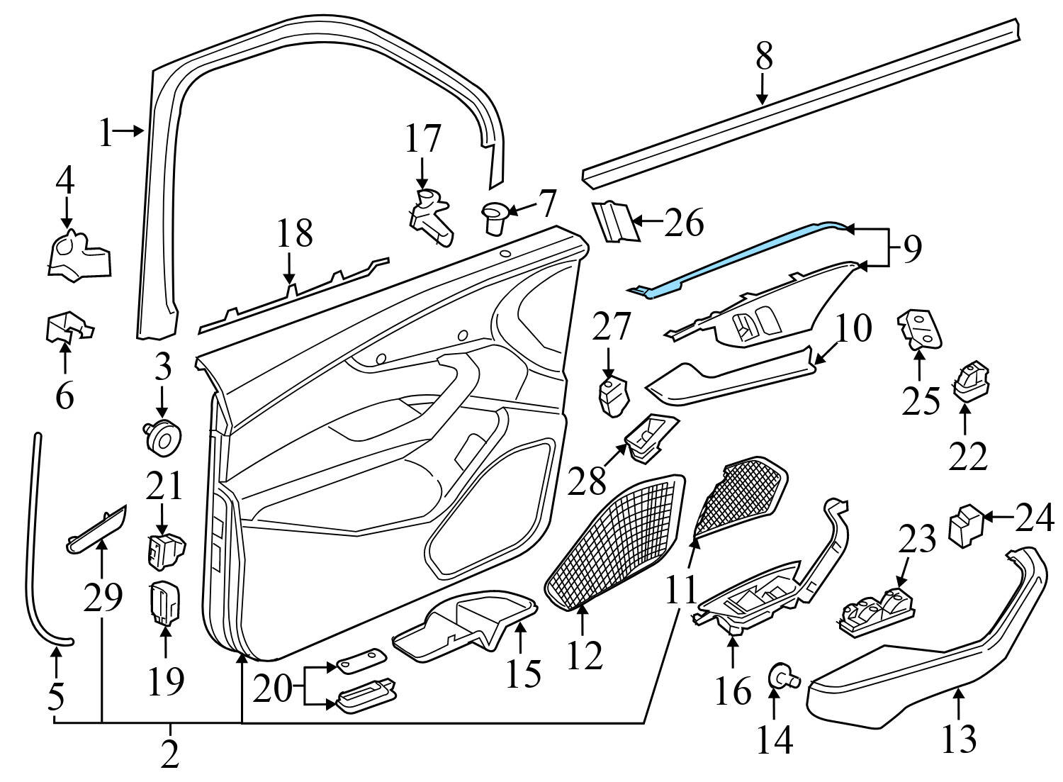 DOOR PANEL SWITCH TRIM / BEZEL
