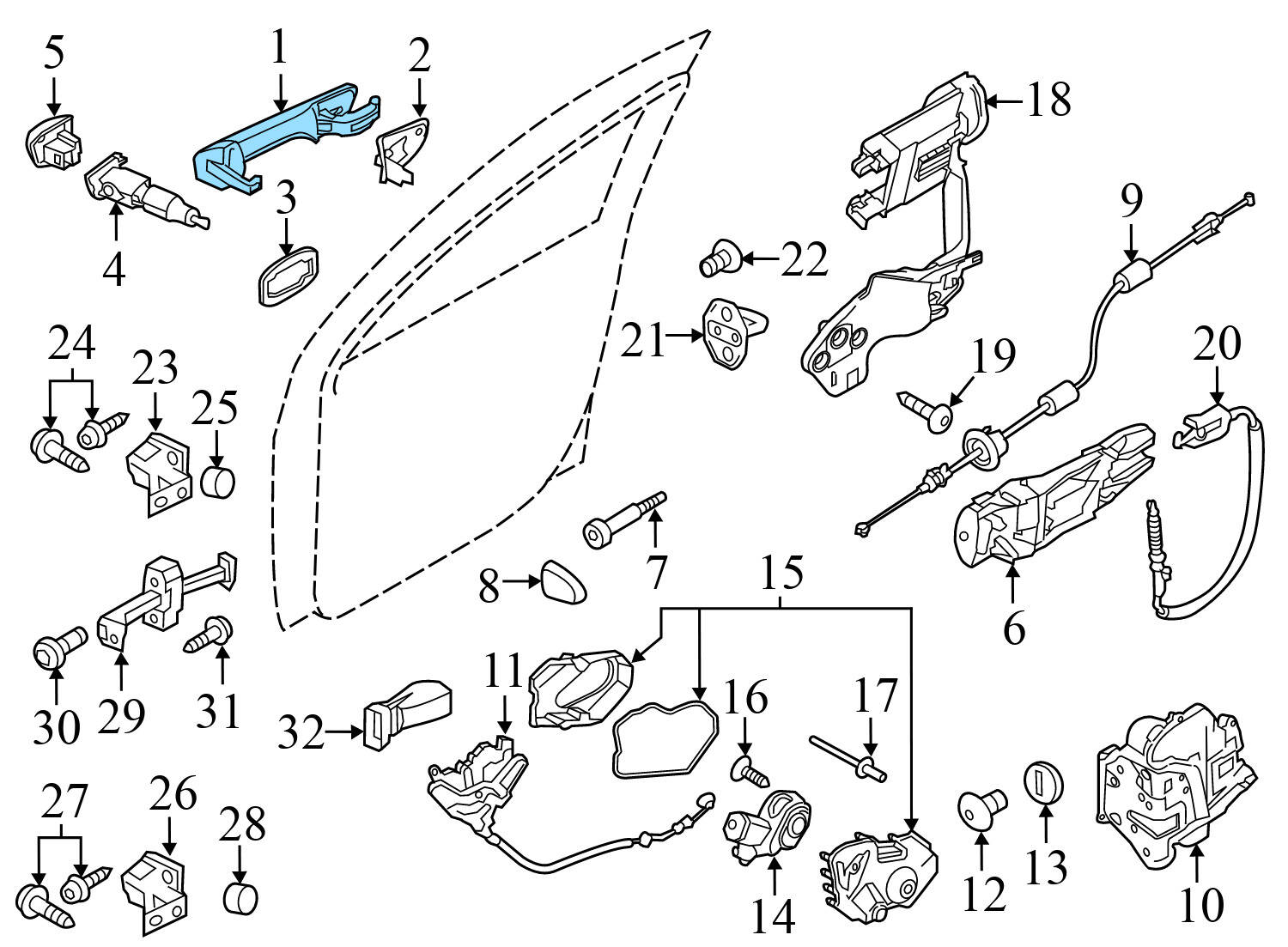 EXTERIOR DOOR HANDLE