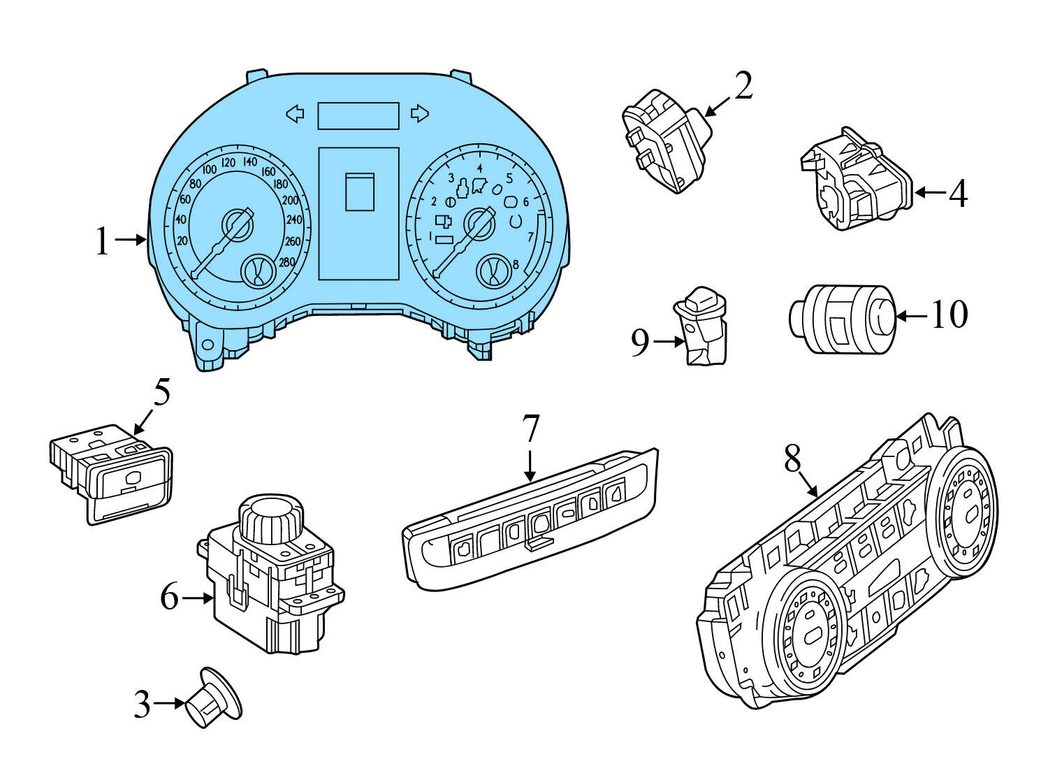 INSTRUMENT CLUSTER / SPEEDOMETER