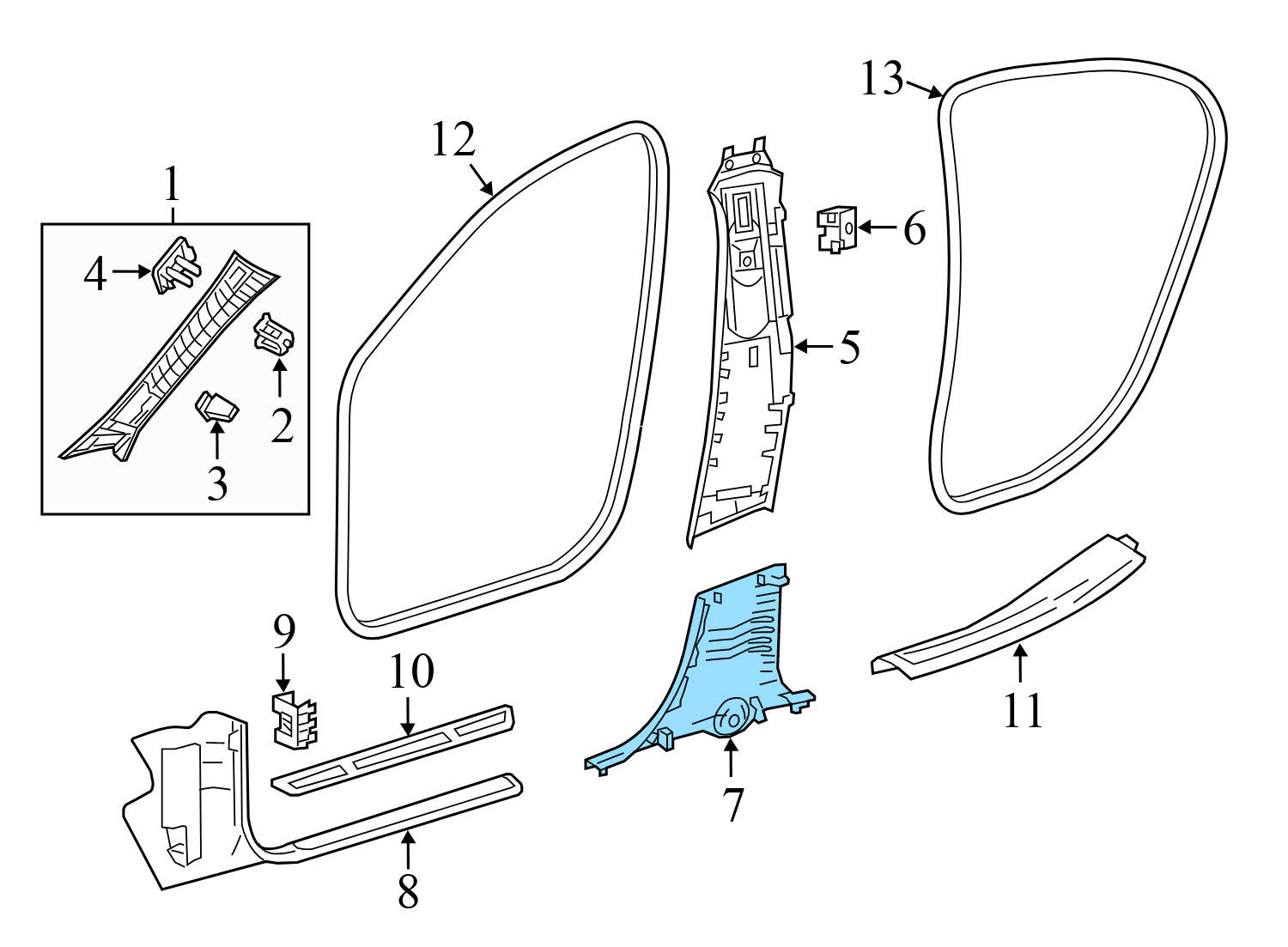 LOWER B PILLAR TRIM / PANEL