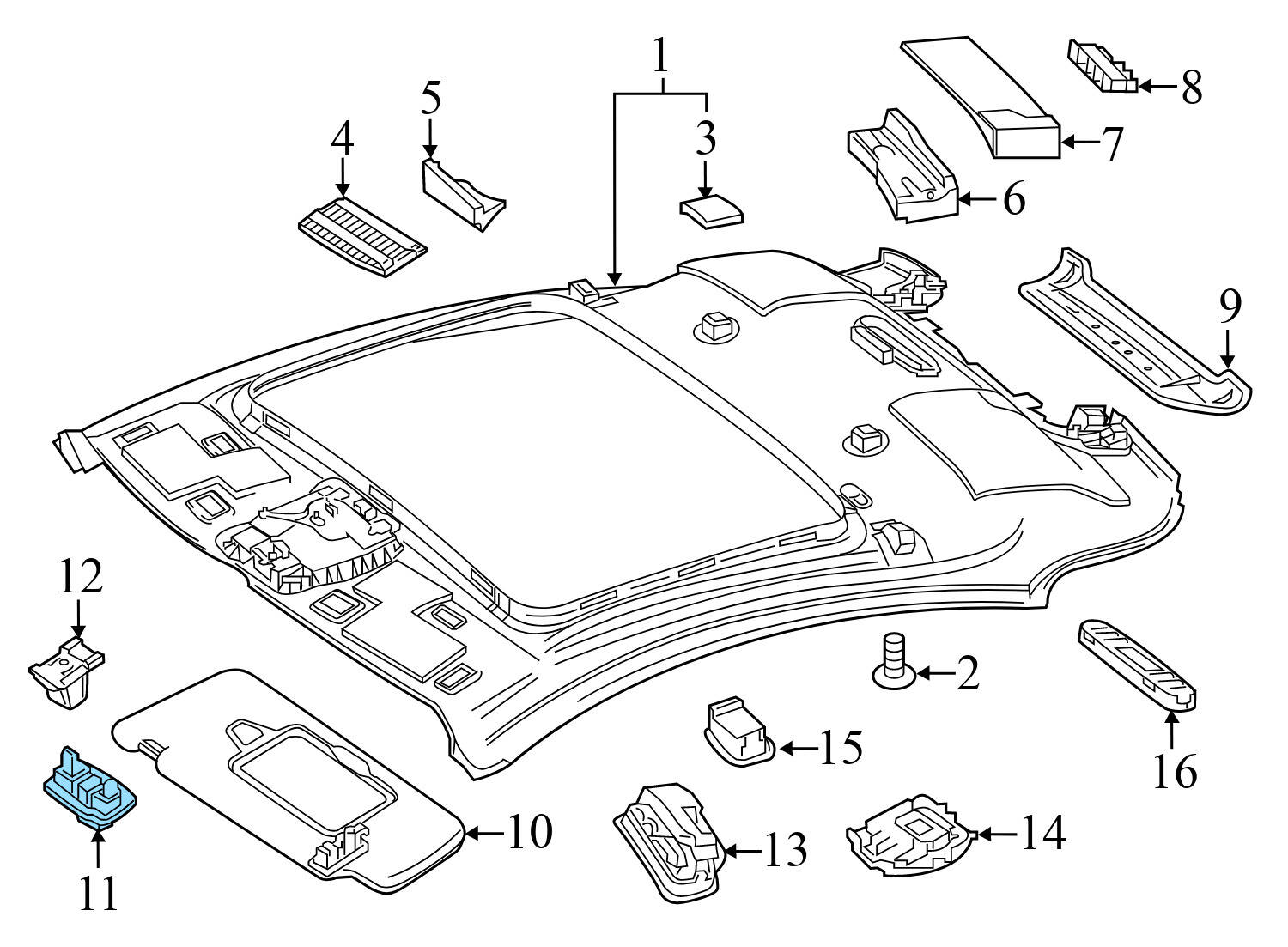 SUN VISOR CLIP / BRACKET