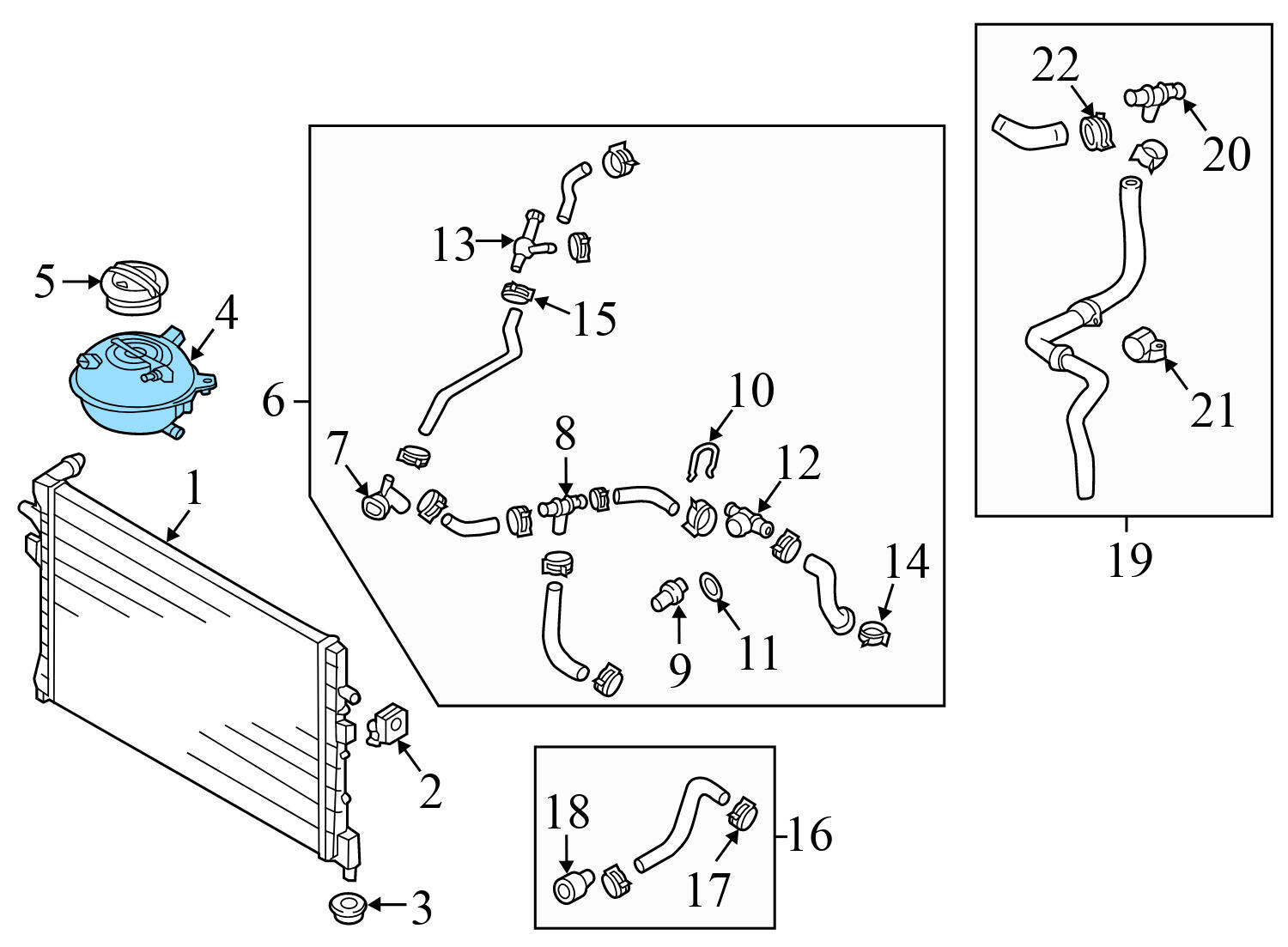 COOLANT RESERVOIR / TANK / BOTTLE