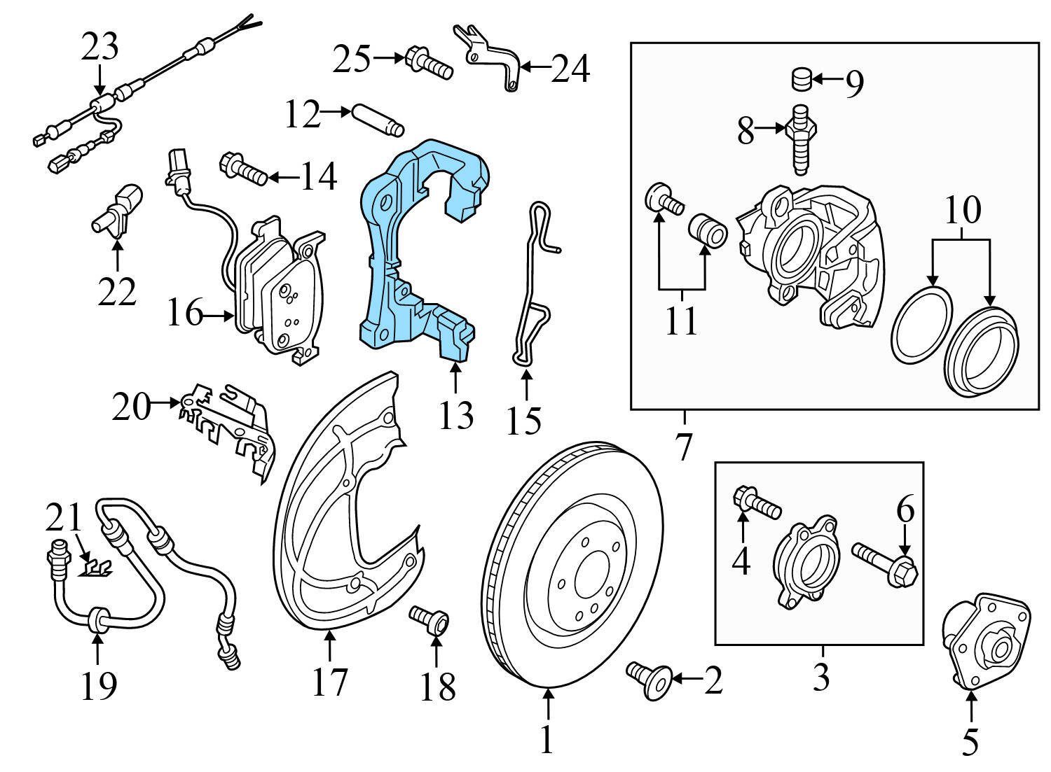 BRAKE CALIPER CARRIER / BRACKET