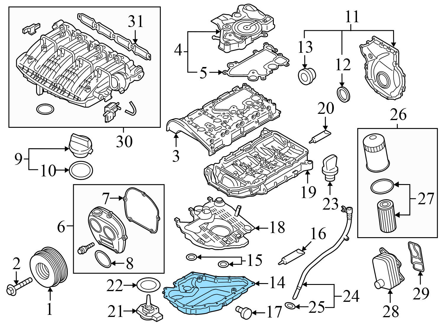LOWER ENGINE OIL PAN / SUMP