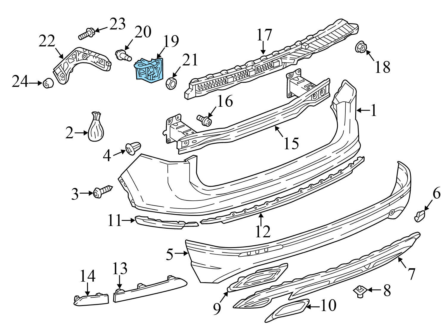 BUMPER MOUNT BRACKET / GUIDE