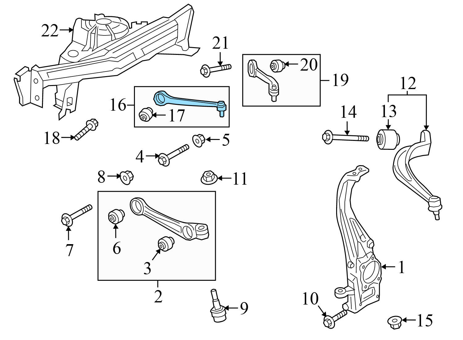 UPPER CONTROL ARM (FORWARD)