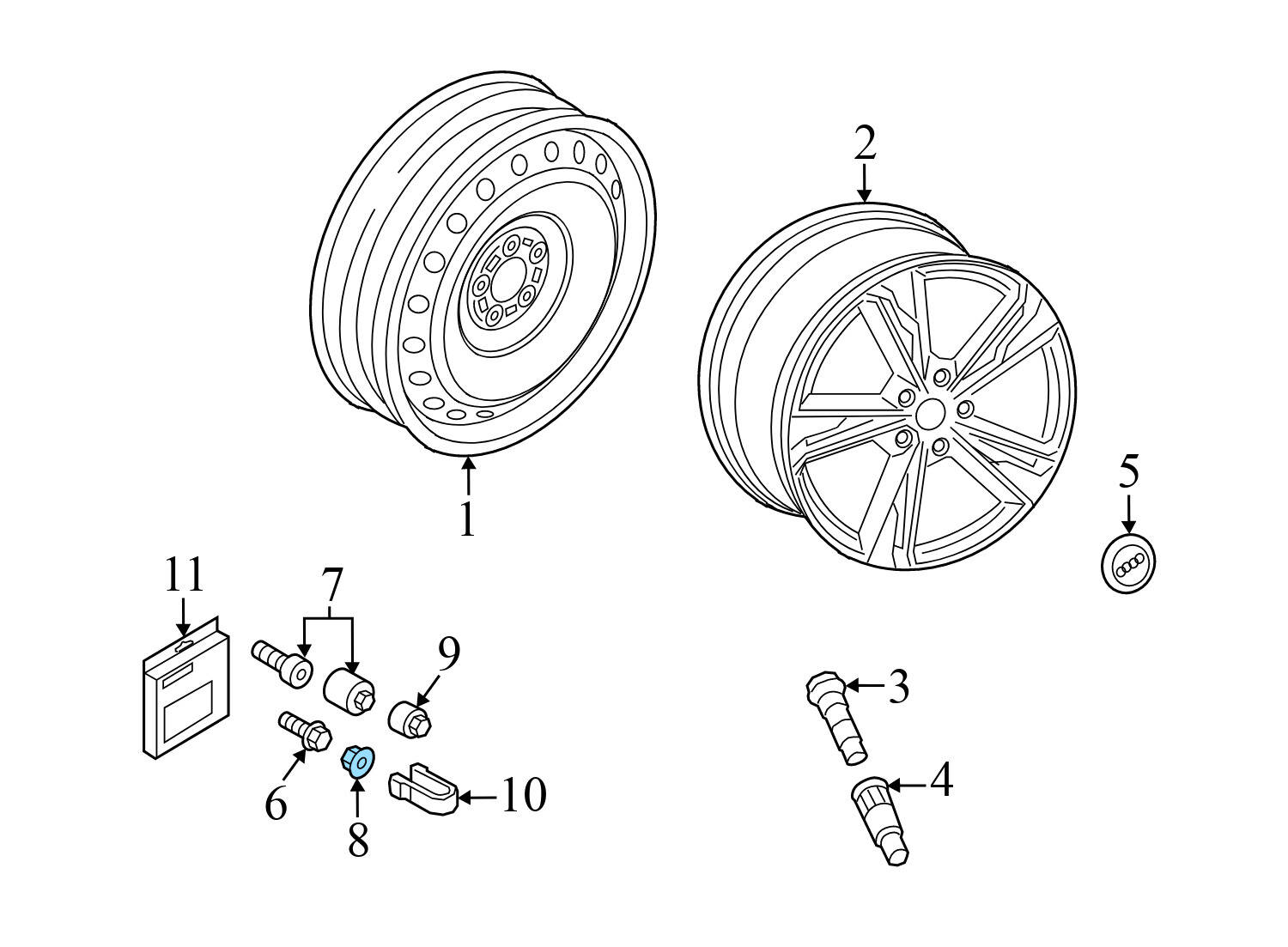 LUG NUT / BOLT COVER / CAP SET