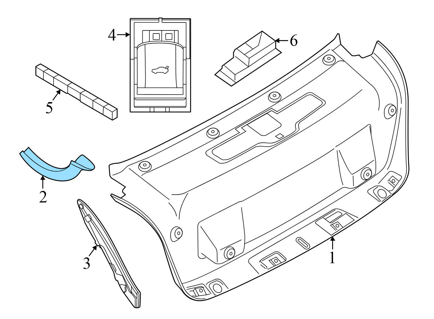 TRUNK HINGE COVER / CAP