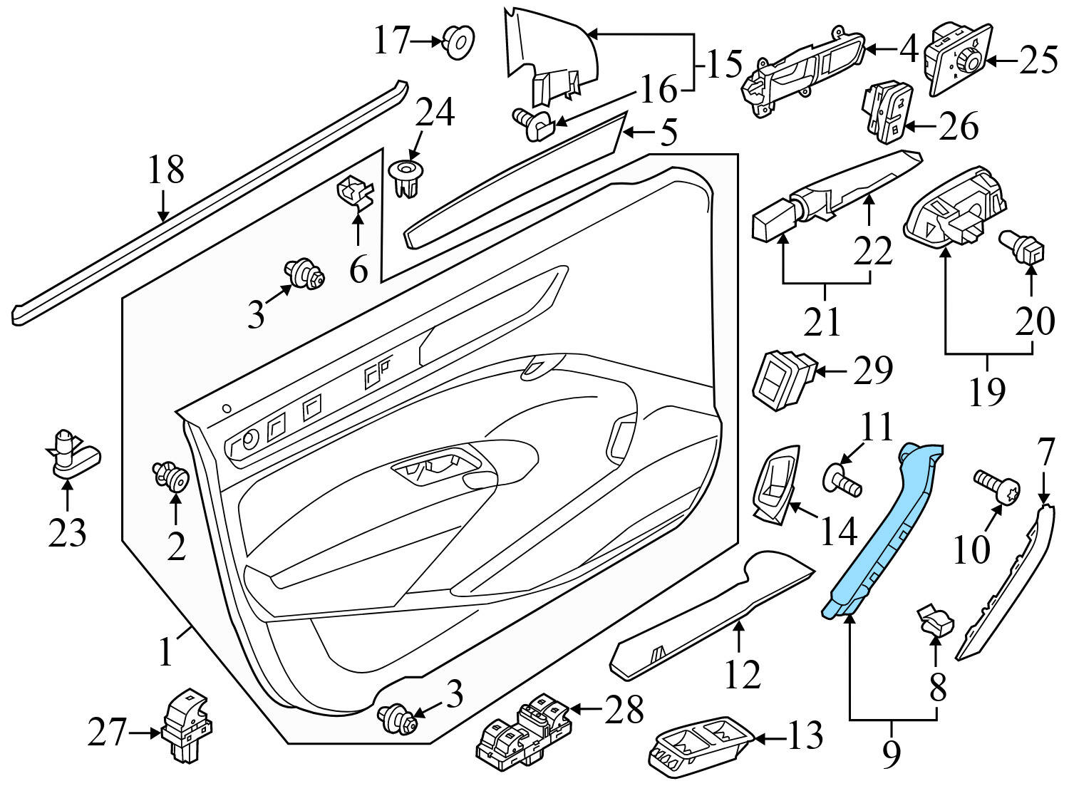 DOOR PANEL GRAB HANDLE
