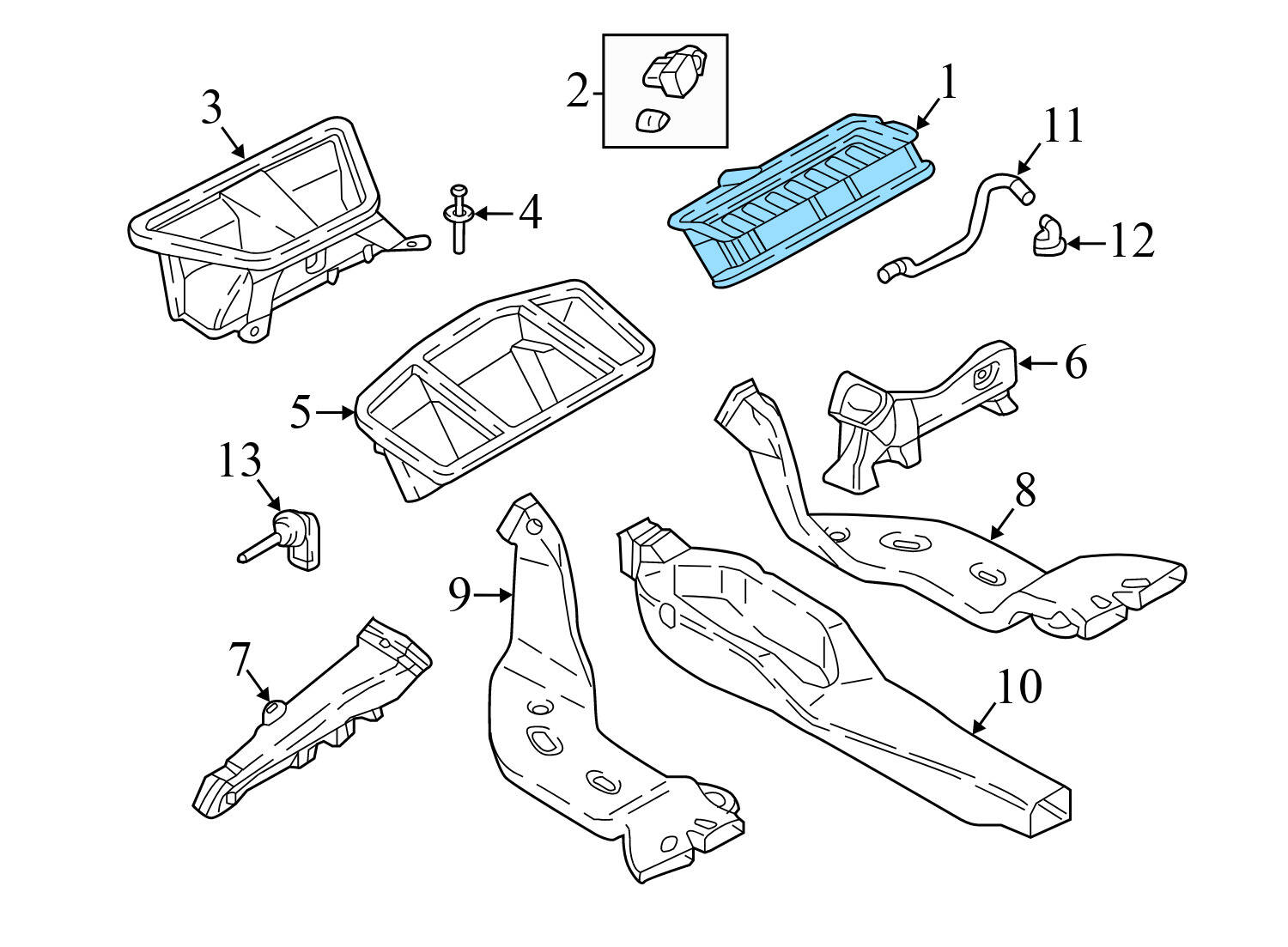CABIN AIR INTAKE DUCT / SCREEN