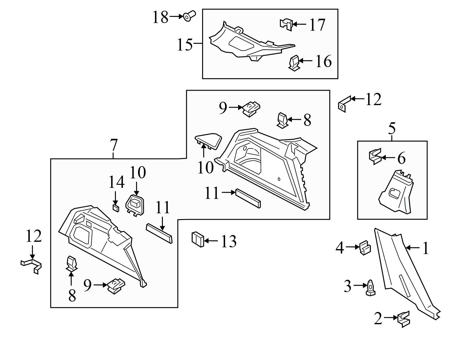 UPPER C PILLAR TRIM / PANEL