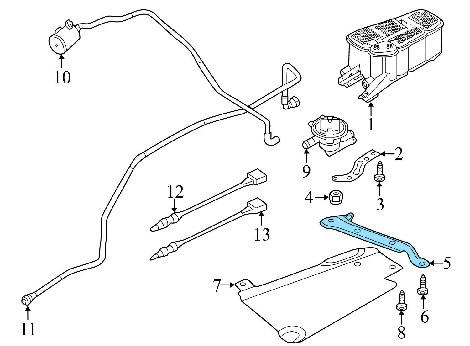FUEL VAPOR / CHARCOAL CANISTER BRACKET
