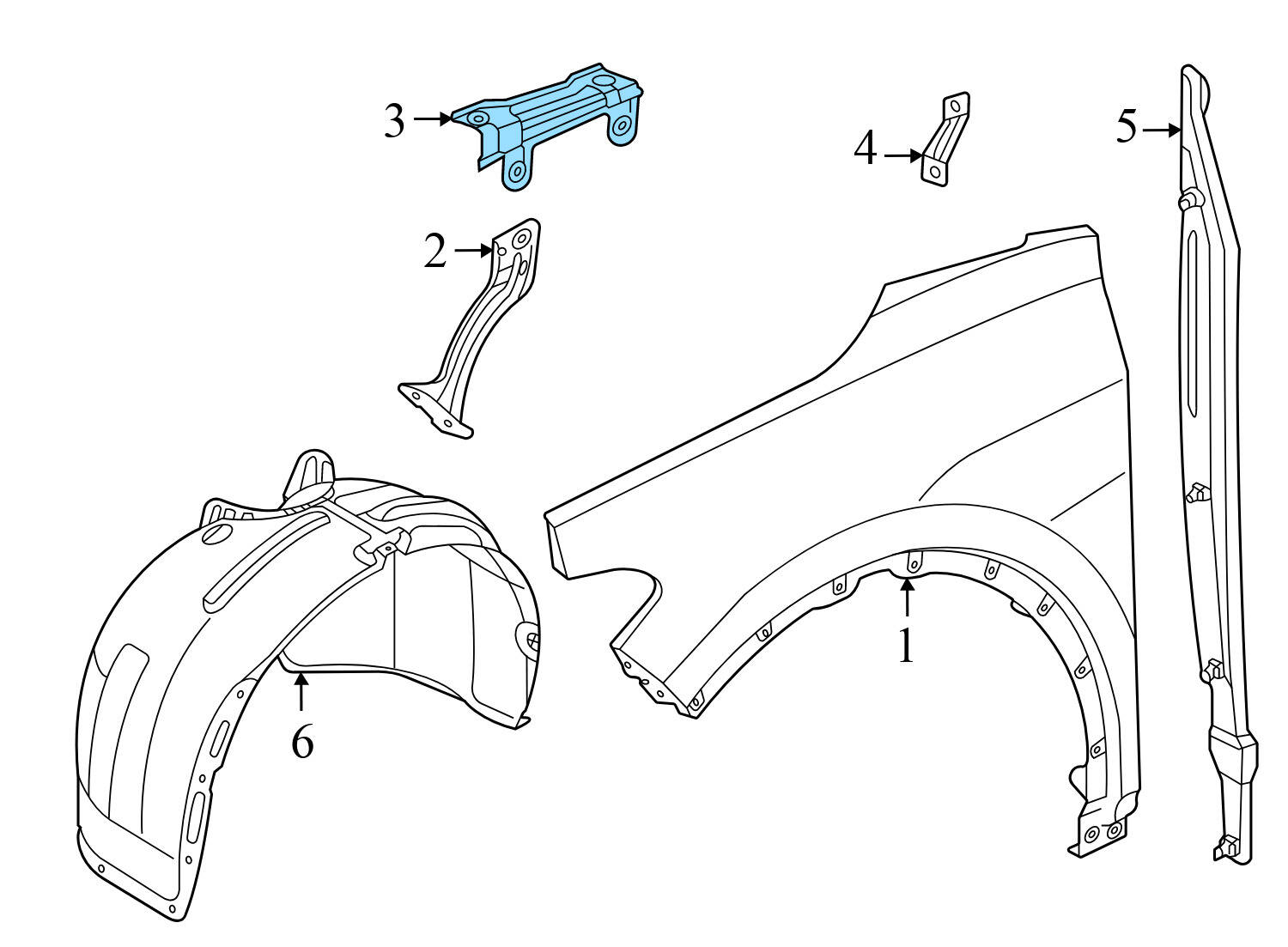 FENDER MOUNT / BRACKET (CENTER)