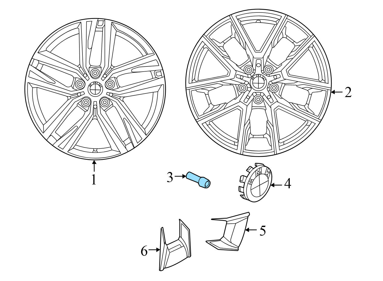 WHEEL BOLT / LUG NUT SET (5)