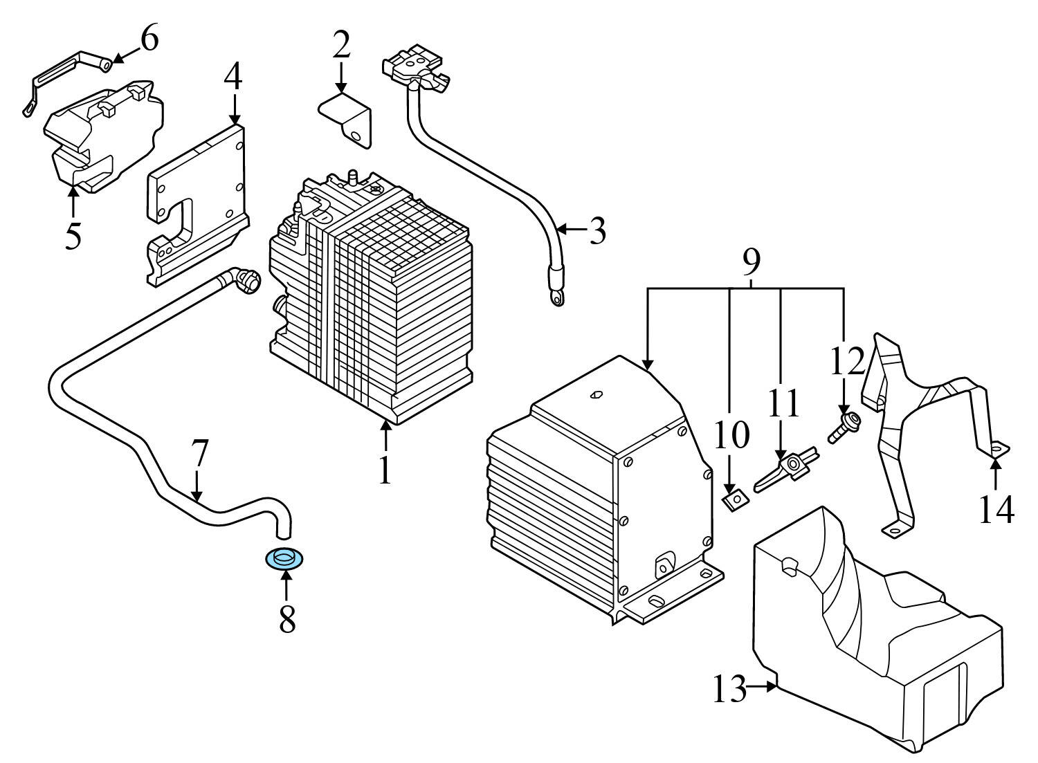 BATTERY VENT HOSE / LINE GROMMET